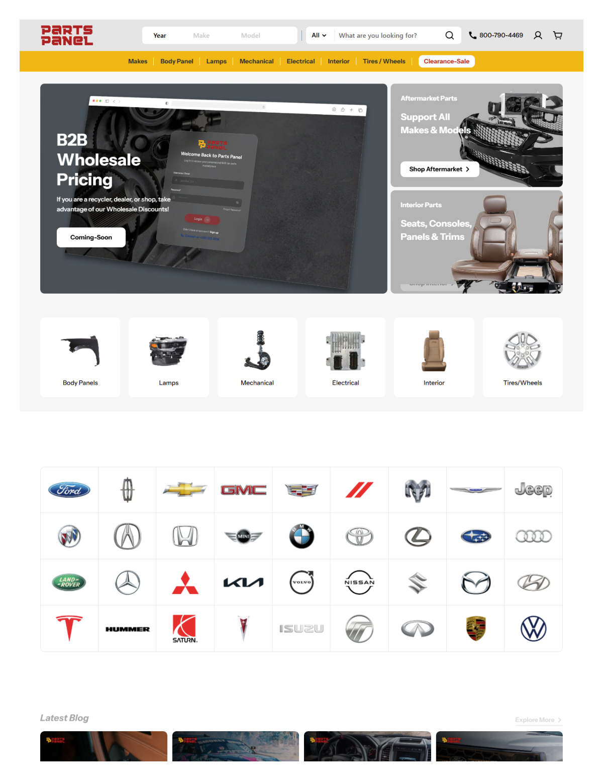 Parts Panel — B2B Auto Parts Wholesale