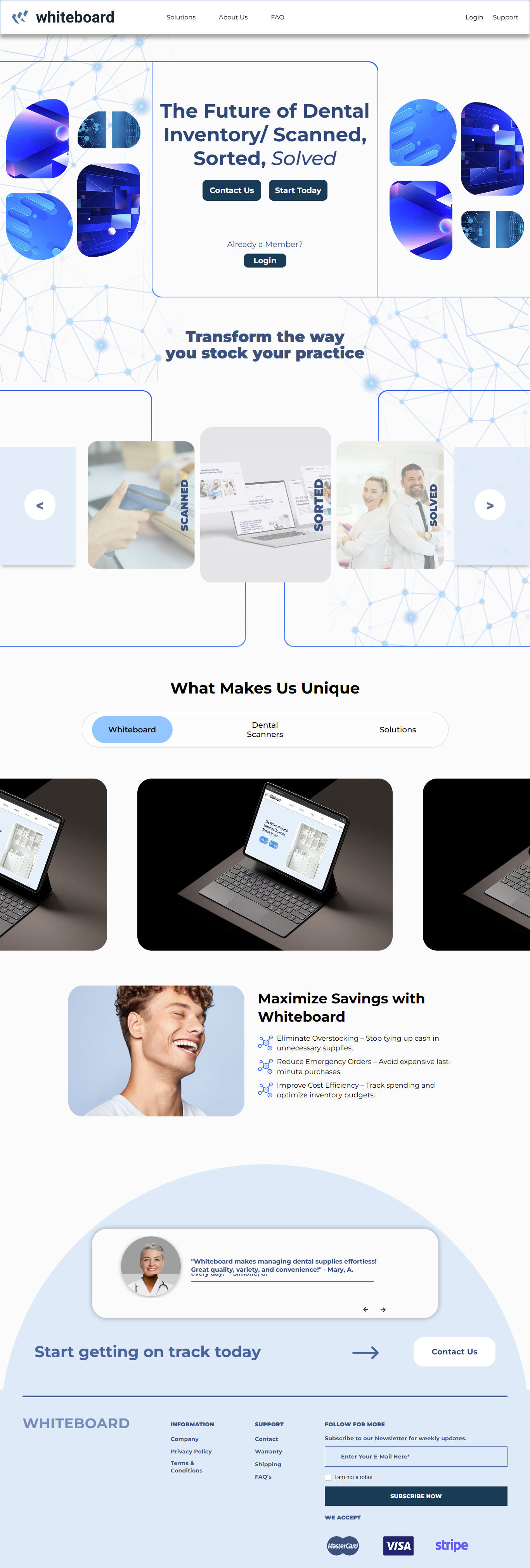 Whiteboard — Dental Inventory SaaS